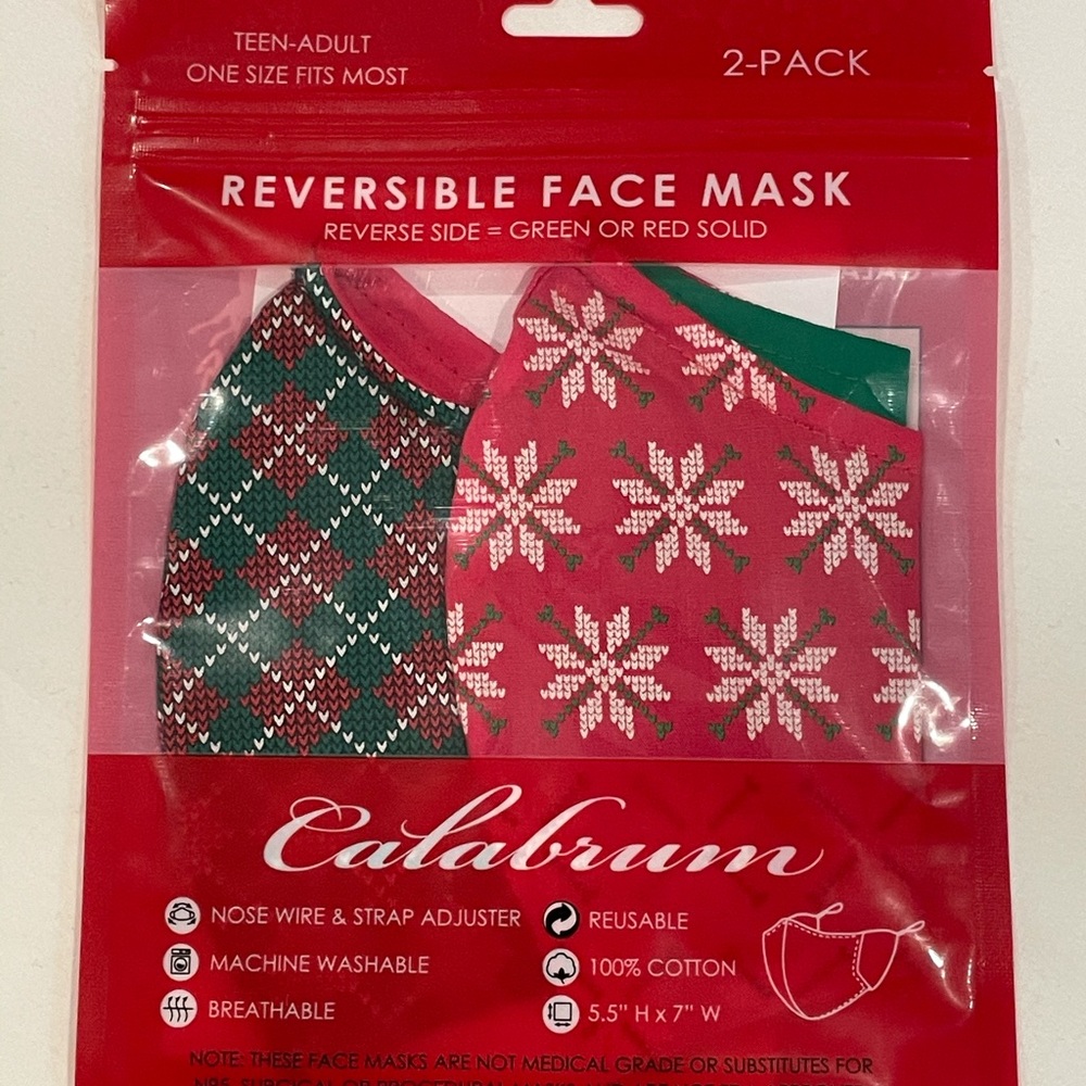 NWT Christmas face masks
